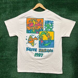 Keith Haring Pop Shop Sea Life 1987 T-Shirt Size Large